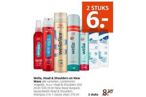 etos wella head en shoulders en new wave haarproducten