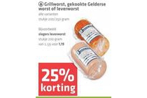 grillworst gekookte gelderseworst of leverworst