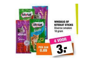 whiskas of kitekat sticks