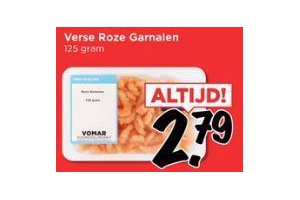 verse roze garnalen