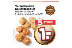 versgebakken kaiserbroodjes