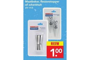 handig maatbeker flessenstopper of schenktuit