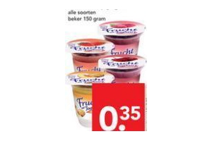 vruchten op yoghurt