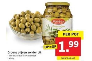 groene olijven zonder pit