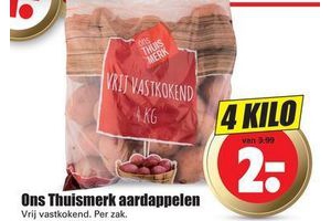 ons thuismerk aardappelen