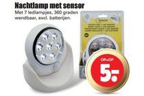 nachtlamp met sensor