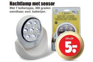 nachtlamp met sensor