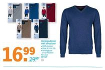 herenpullover met structuur