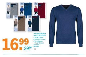 herenpullover met structuur