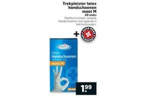 trekpleister latex handschoenen