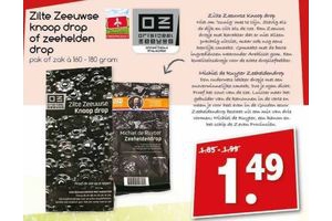 zilte zeeuwse knoop drop of zeehelden drop