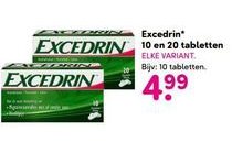 excedrin 10 en 20 tabletten