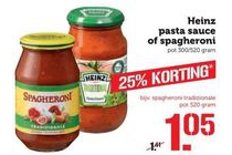 heinz pasta sauce of spagheroni