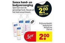 sanex hand en bodyverzorging