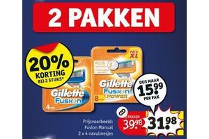 gillette heren navulmesjes