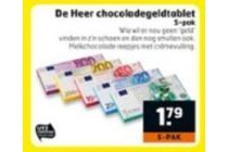 de heer chocoladegeldtablet