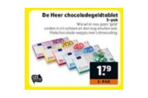 de heer chocoladegeldtablet