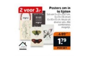 posters om in te lijsten