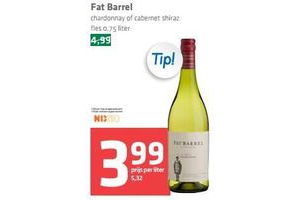 fat barrel chardonnay of cabernet shiraz