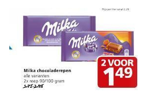milka chocoladerepen