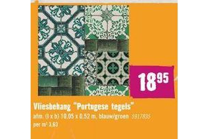 vliesbehang portugese tegels