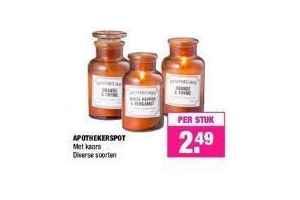 apothekerspot met kaars