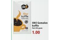 okeur gemalen koffie