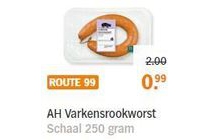 ah varkensrookworst