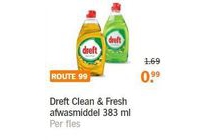 dreft clean en fresh afwasmiddel