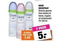 diverse soorten dove deospray