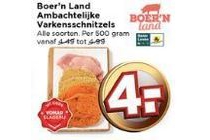 boer n land ambachtelijke varkensschintzels