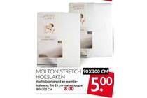 molton stretch hoeslaken 180x200 cm