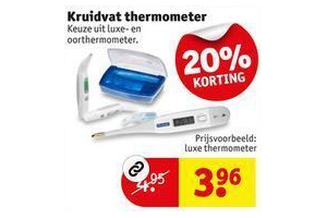 Niet modieus Skalk markering Kruidvat thermometer met 20% korting tot 23 oktober 2016 - Beste.nl