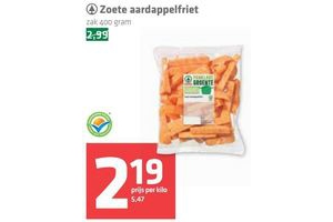 zoete aardappelfriet