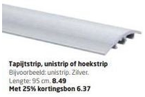 tapijtstrip unistrip of hoekstrip