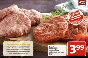 onze trots hamburger of grillburger
