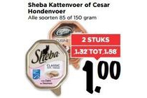 sheba kattenvoer of cesar hondenvoer