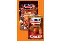 unox knaks bierbommetjes en braadworst