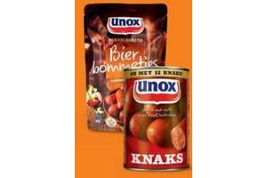 unox knaks bierbommetjes en braadworst