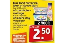 blueband halvarine ideel of goede start roombotermelange of iedere dag vloeibaar