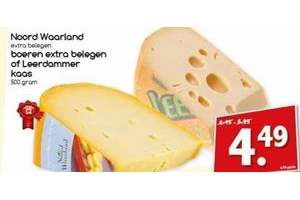 noord waarland extra belegen of boeren extra belegen of leerdammer kaas