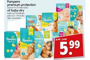 pampers premium protection of baby dry