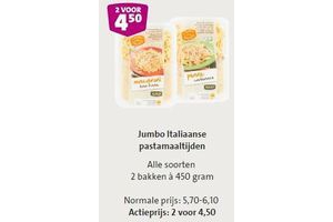 jumbo italiaanse maaltijden