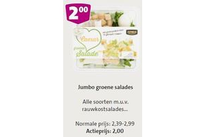 jumbo groene salades