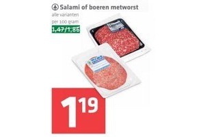 salami of boeren metworst