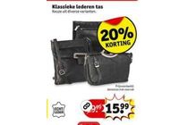 klassieke lederen tas