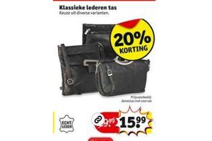 klassieke lederen tas