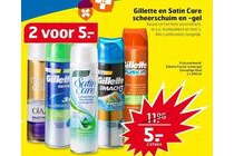 gillette en satin care scheerschuim en gel