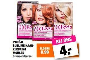 l oreal sublime haarkleuring mousse