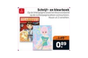 schrijf en kleurboek